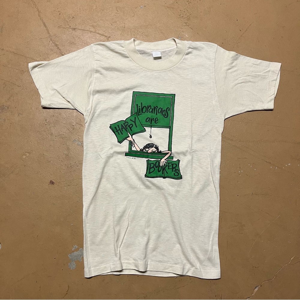 Vintage 1977 Librarian Graphic T-Shirt Sized Small